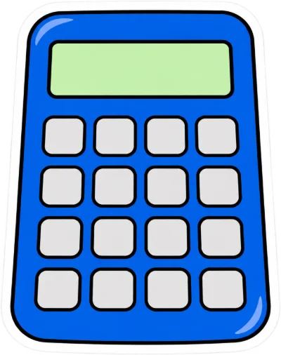 Autocollant : une calculatrice