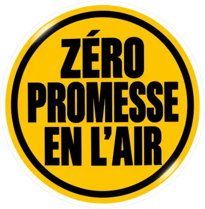 Autocollant « Zéro promesse en l'air »