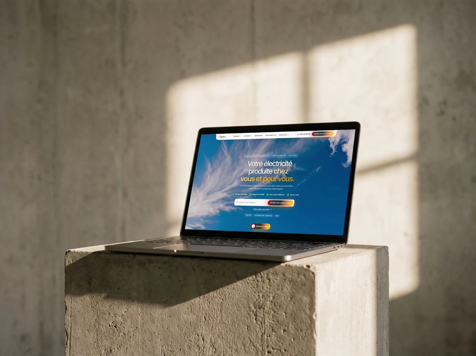 Le site d'Eliance Énergie, en situation