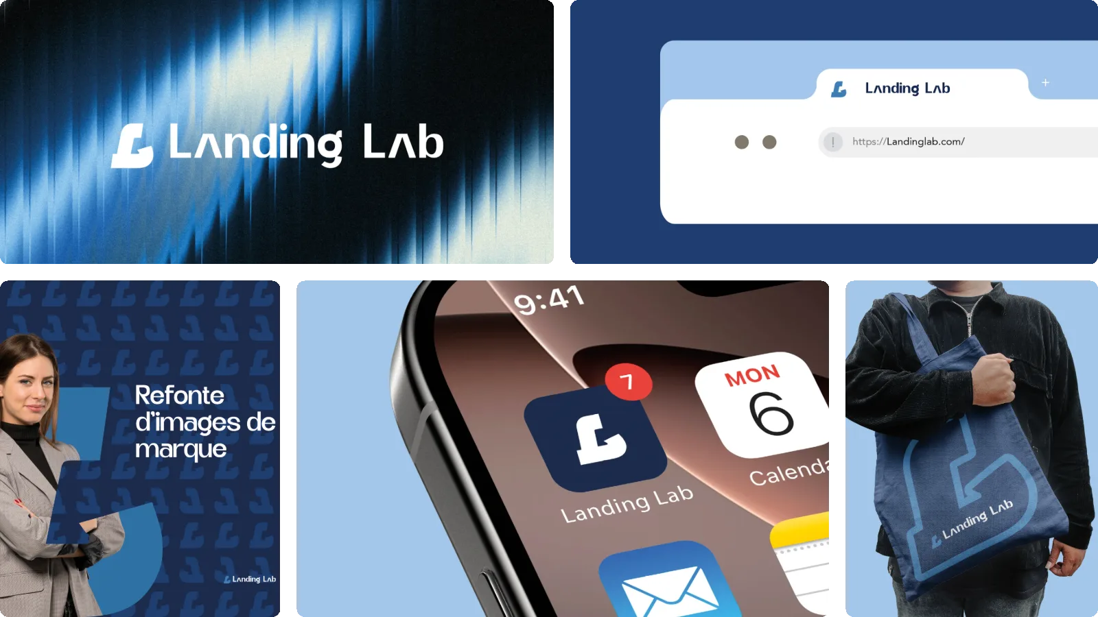 Moodboard du projet Landing Lab