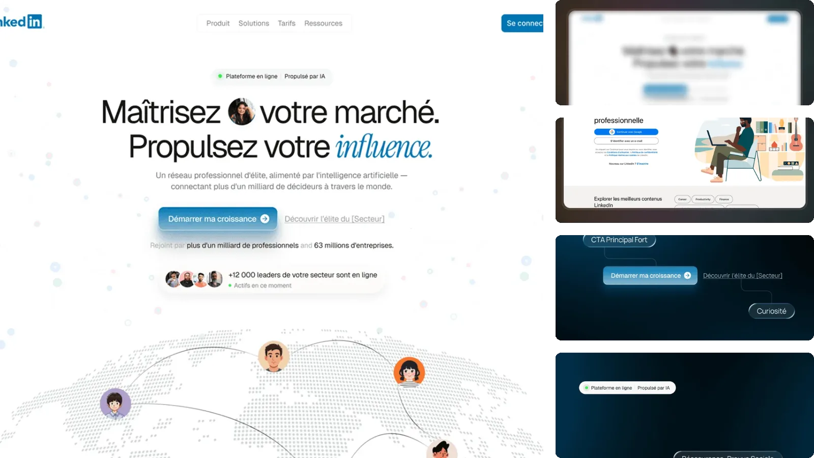 Moodboard du projet Linkedin