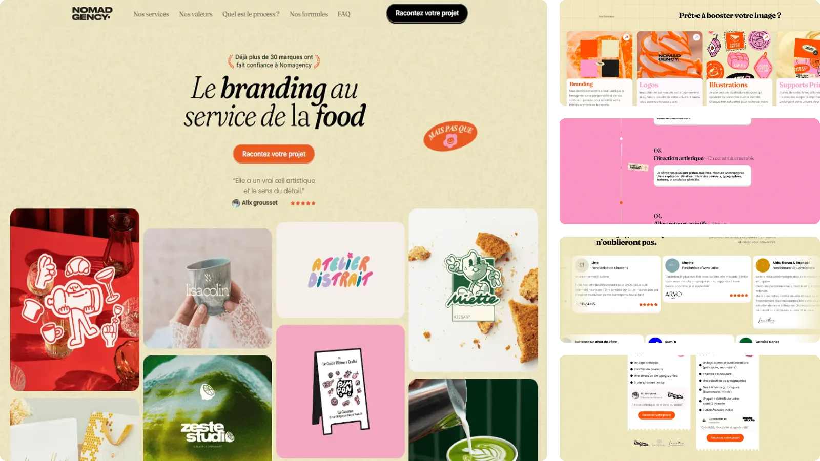 Moodboard du projet Nomadgency