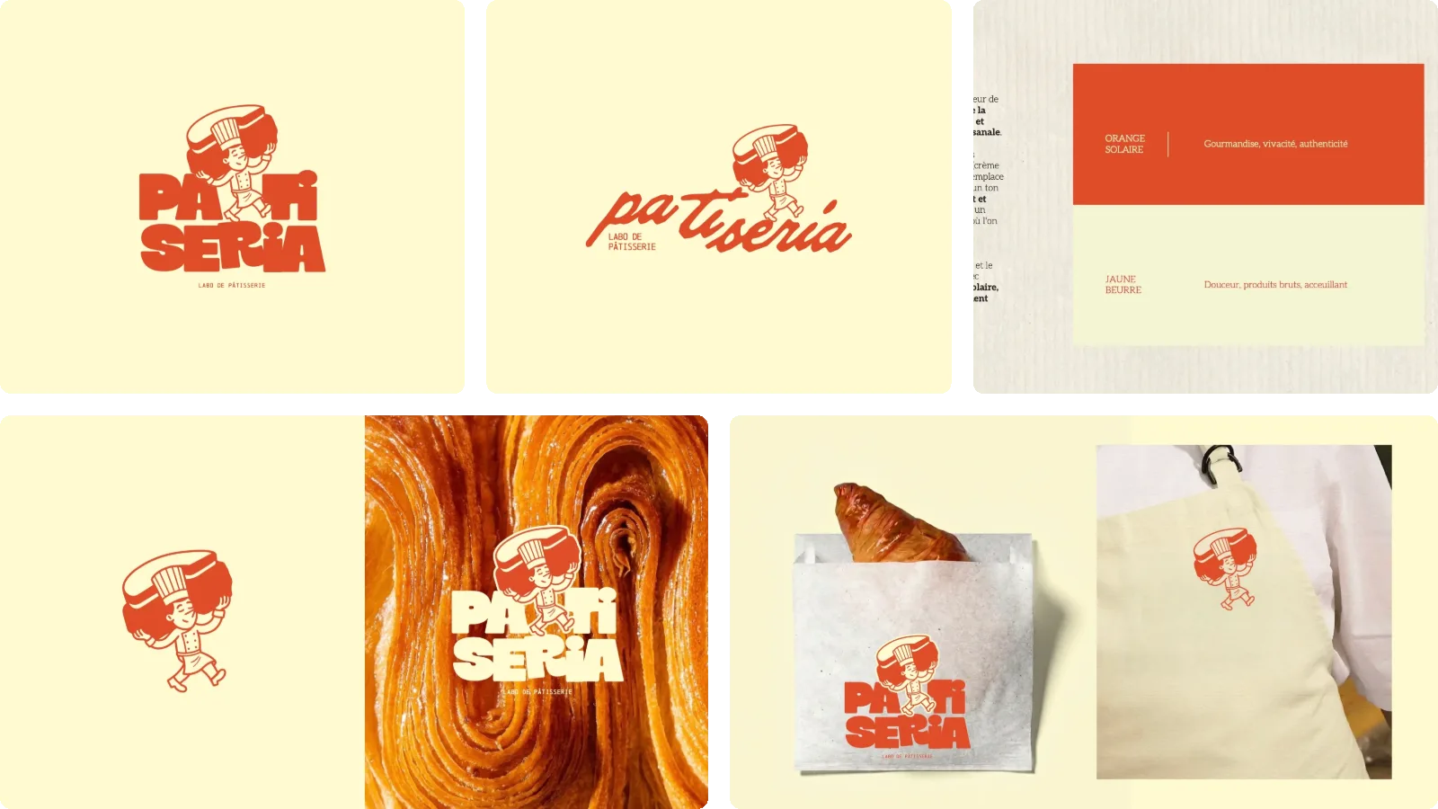 Moodboard du projet Patiseria