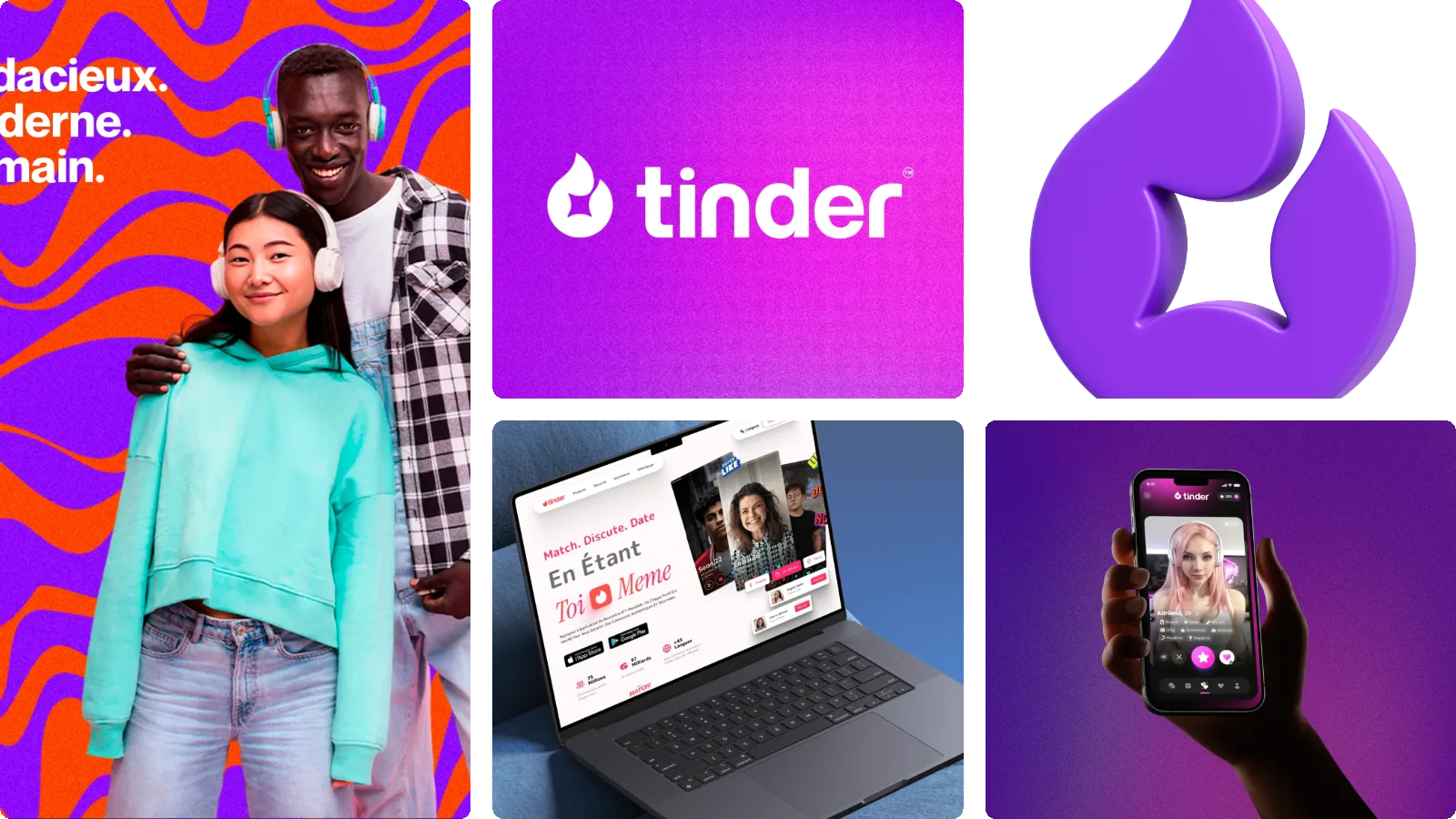 Moodboard du projet Tinder