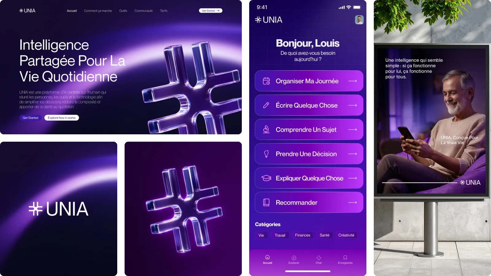 Moodboard du projet Unia