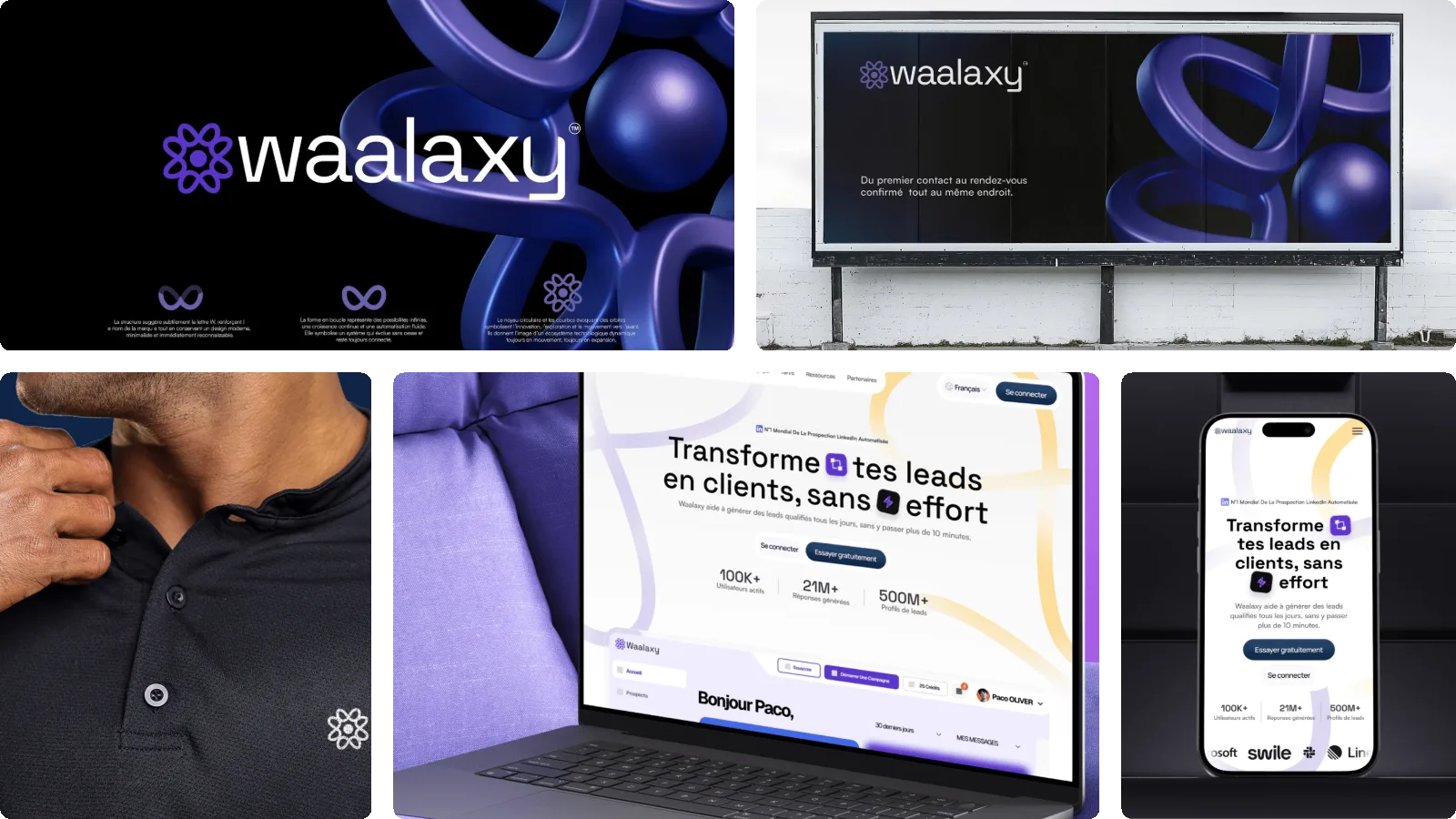 Moodboard du projet Waalaxy