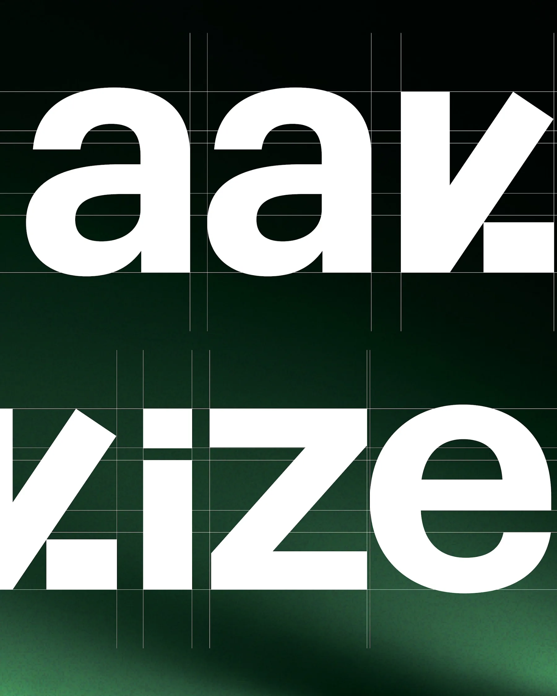 Les lettres d'Aakize en très grand