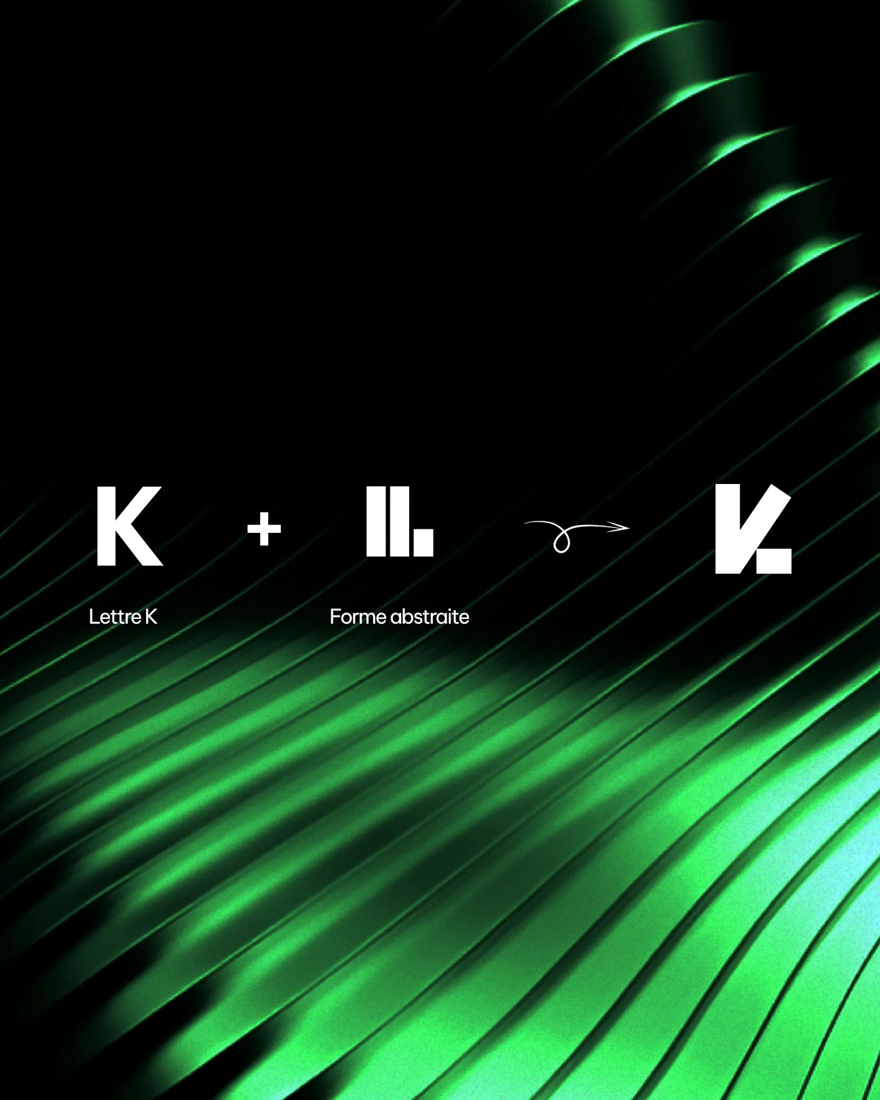 La construction du k : une lettre et des barres de signal