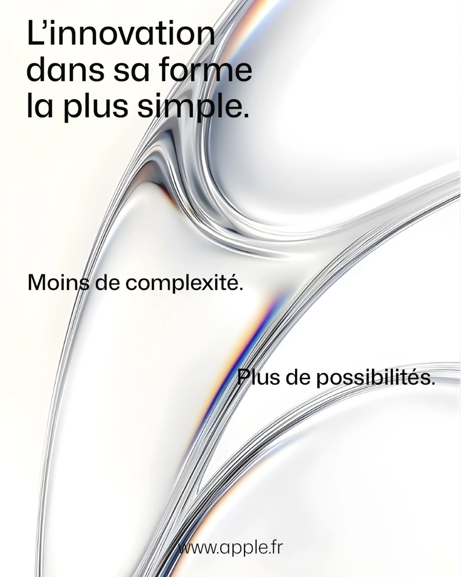 Une affiche « L'innovation dans sa forme la plus simple »