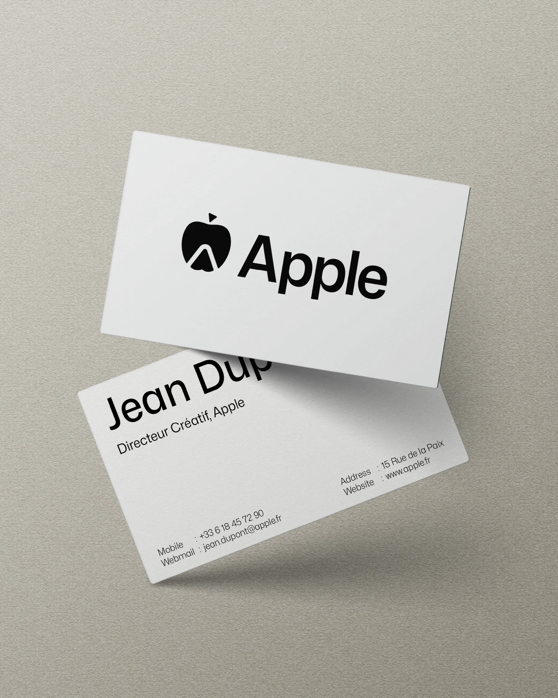 Les cartes de visite Apple réinventées