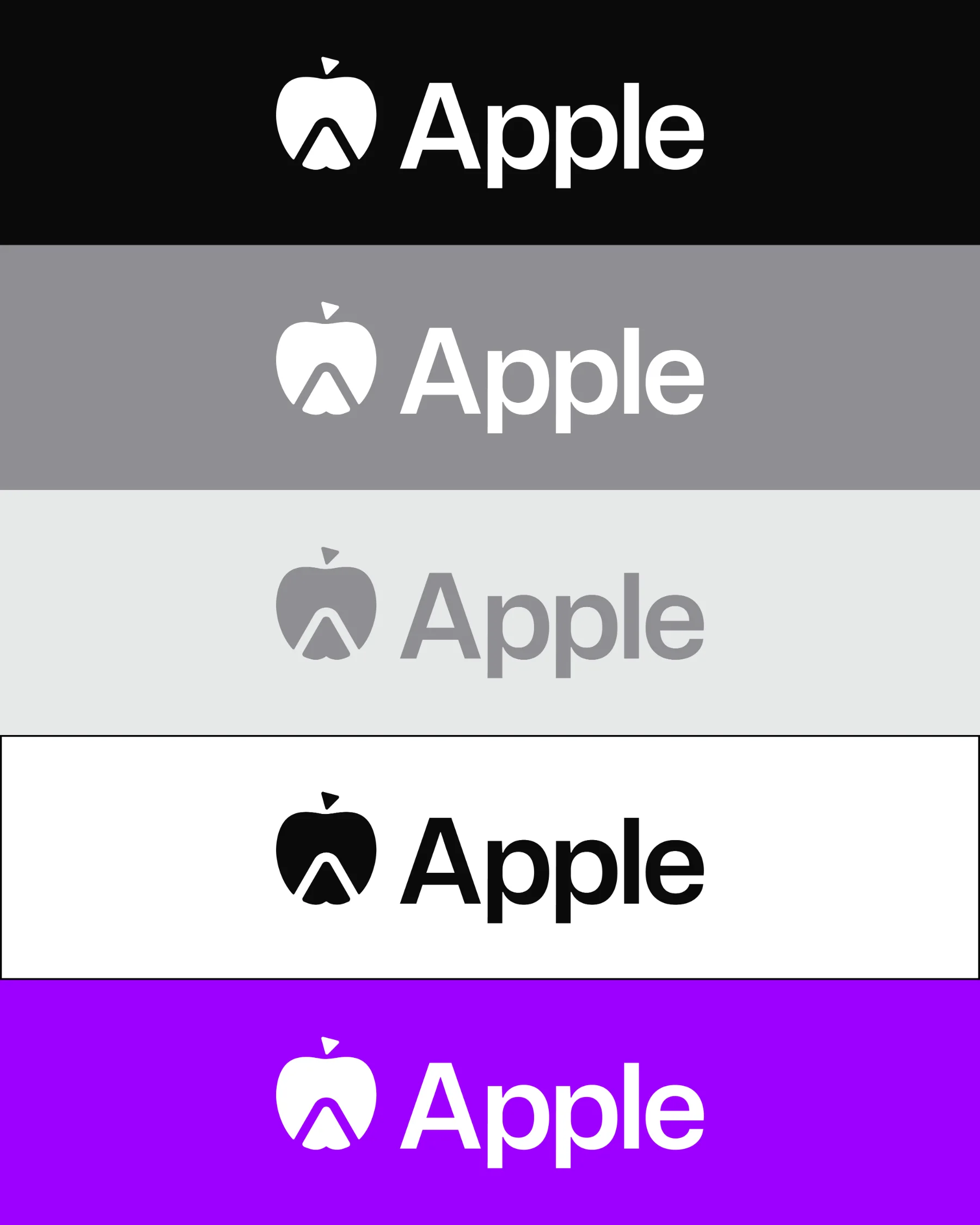 Les déclinaisons de couleur du logotype