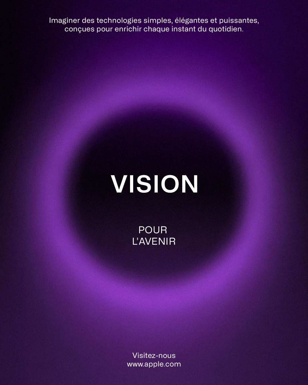 Une affiche « Vision pour l'avenir »