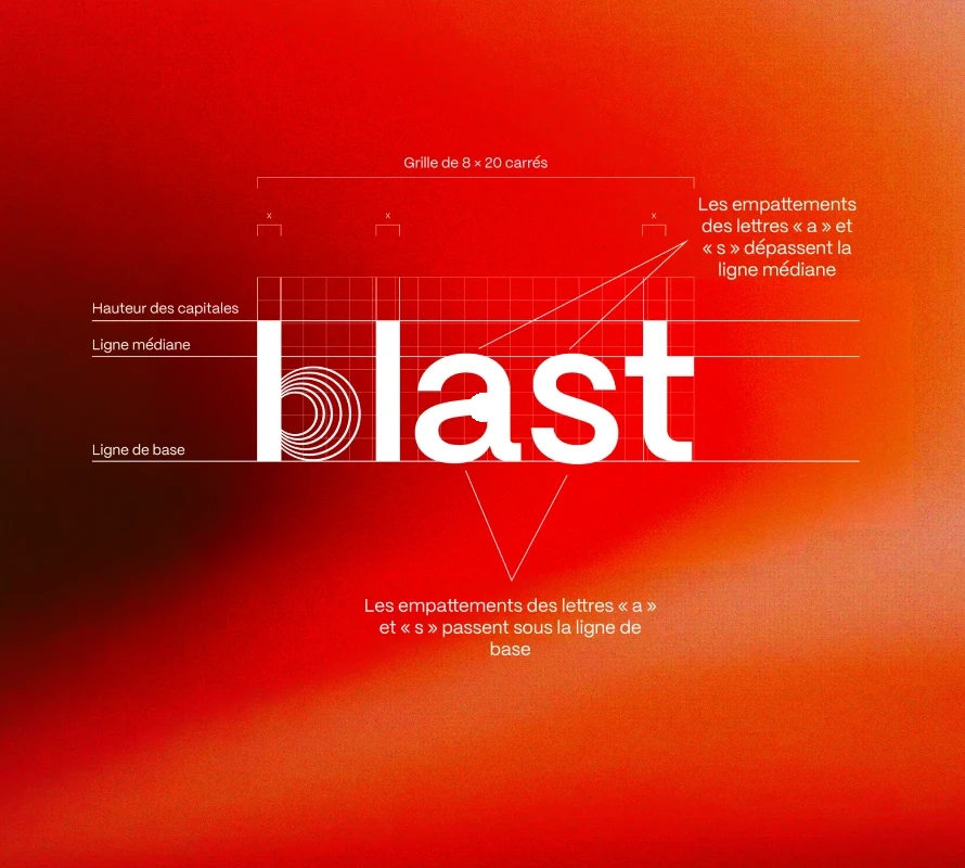 La construction du logo de Blast Club