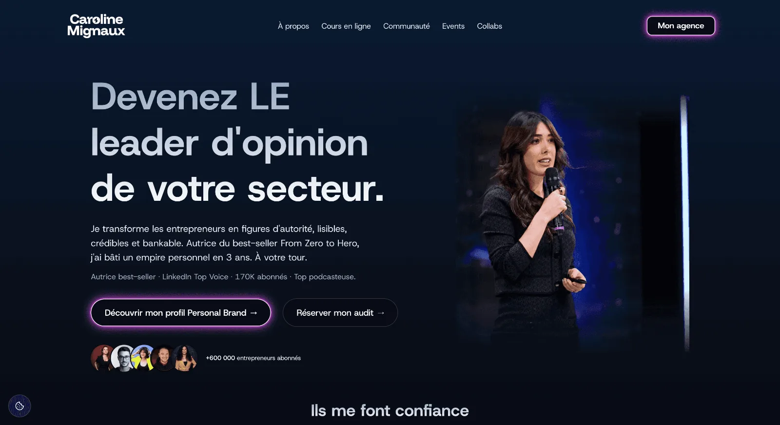 Ancien site de Caroline Mignaux, avant refonte par Percer