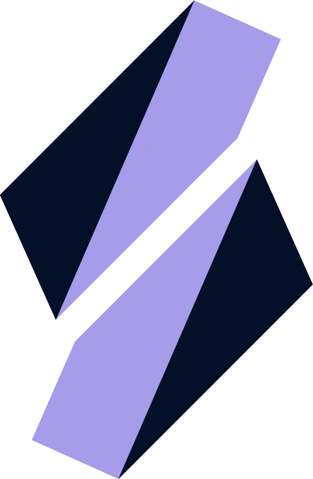 Le symbole Dazzly en violet et bleu nuit