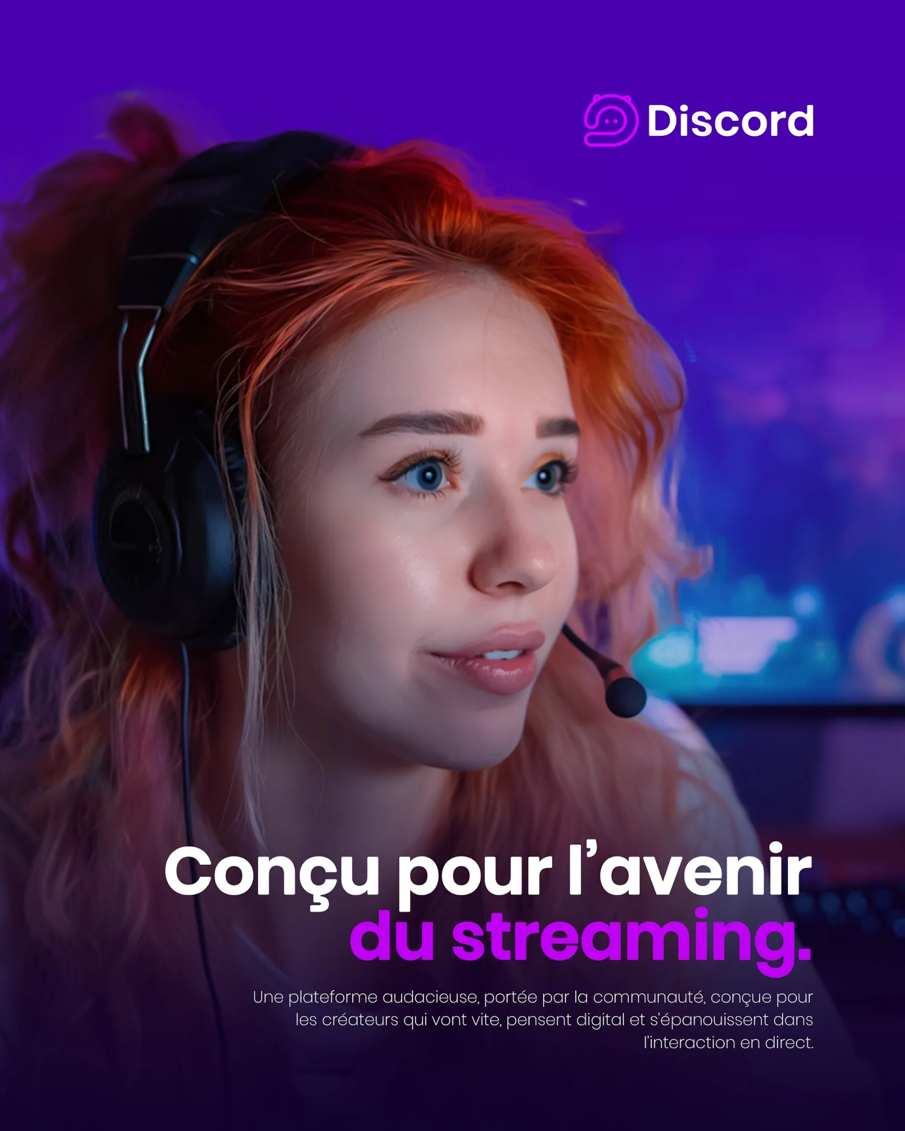 Une affiche « Conçu pour l'avenir du streaming »
