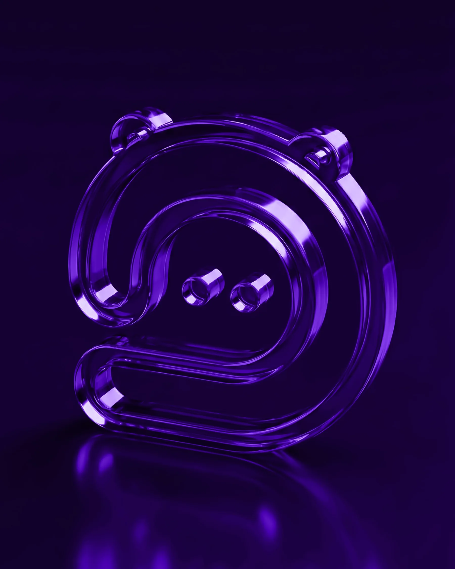 Le symbole Discord en verre