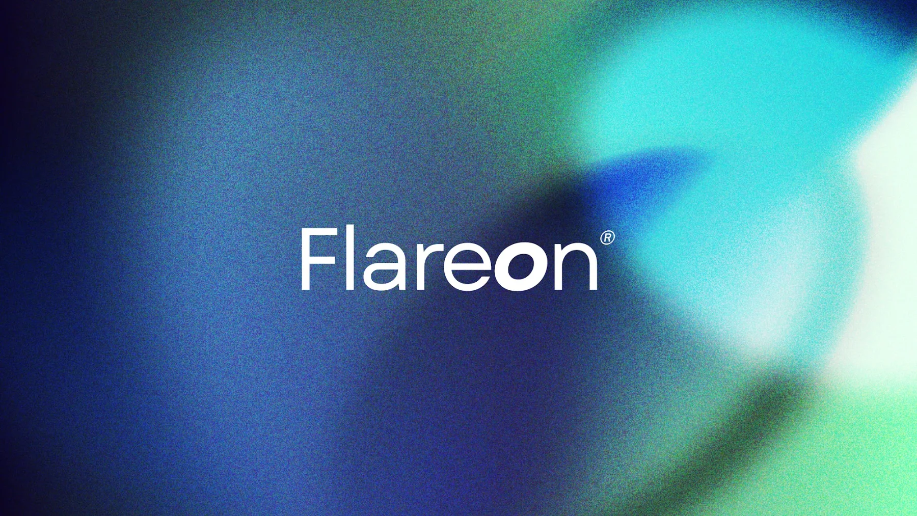 Le logo Flareon sur un dégradé bleu