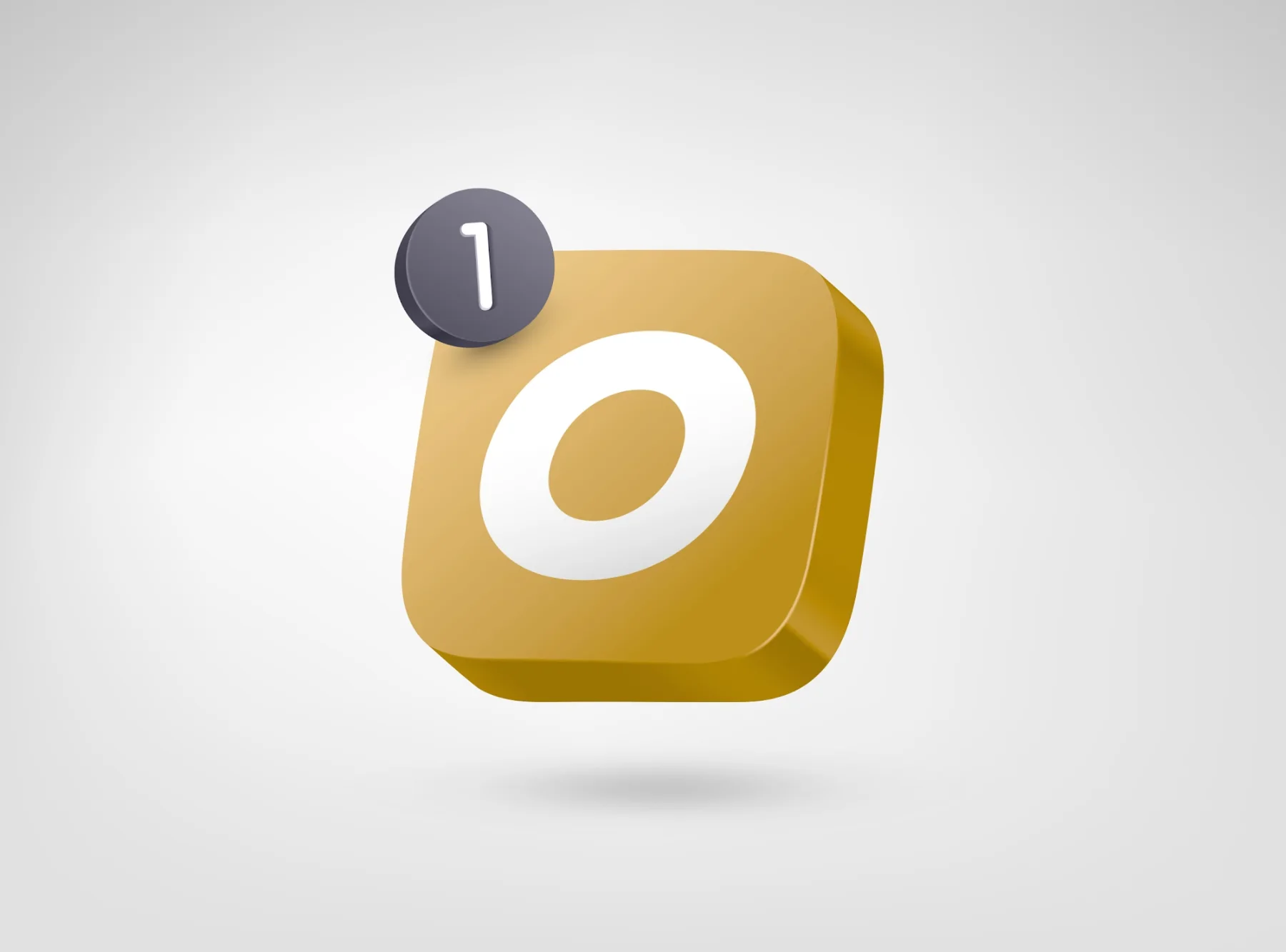 Le symbole sur une touche de clavier dorée