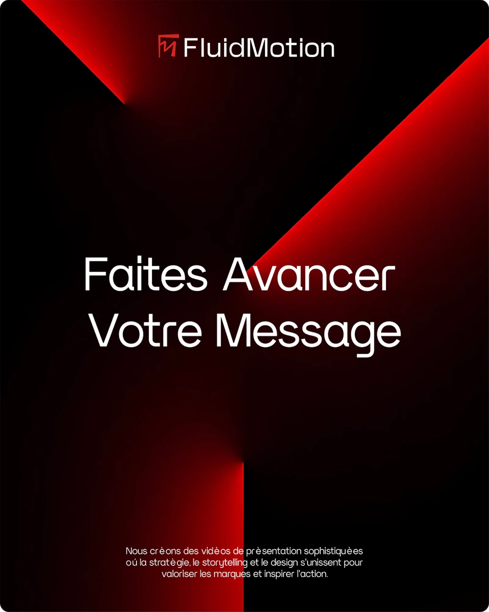 Une affiche « Faites avancer votre message »