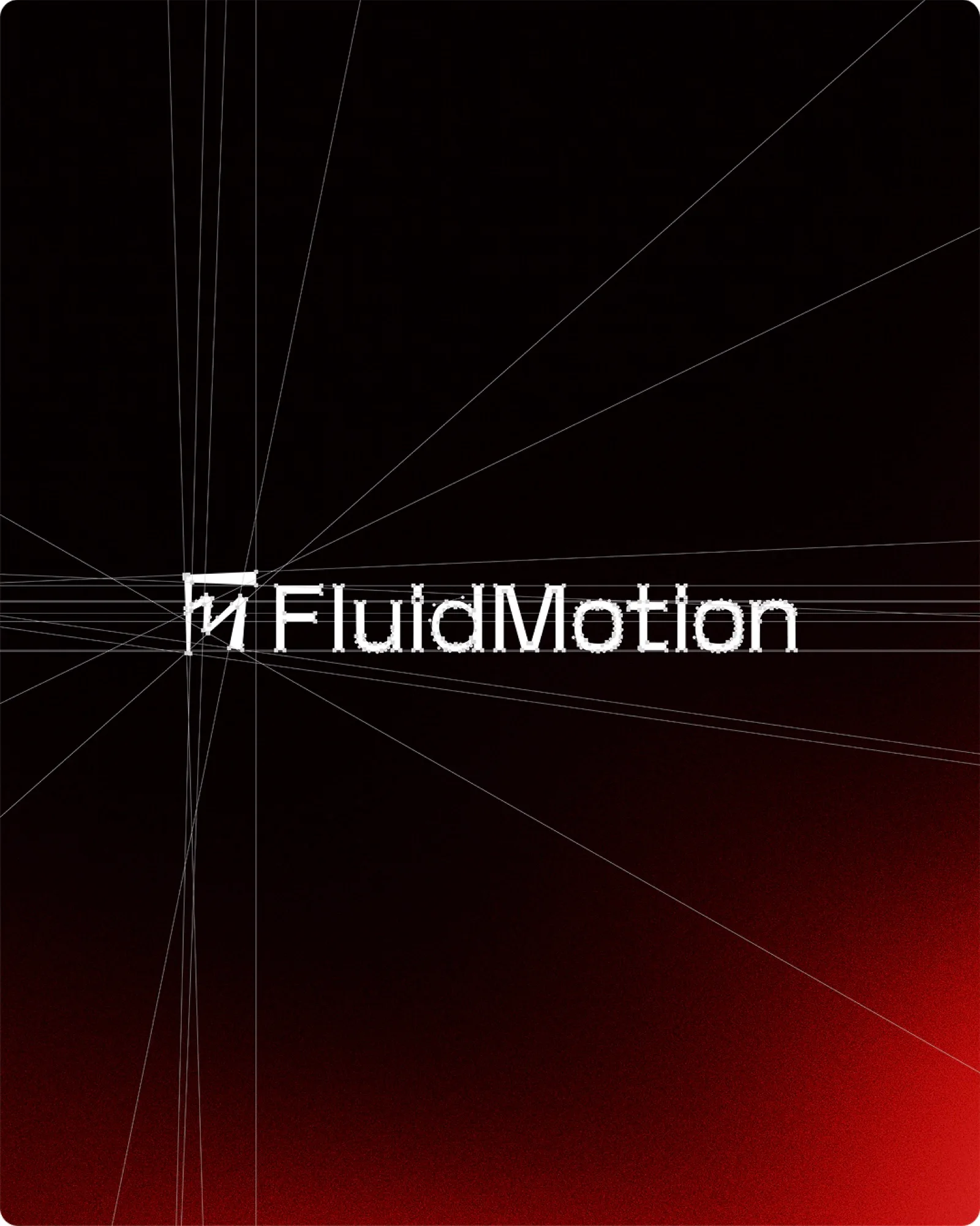 Le logo FluidMotion sur ses lignes de construction