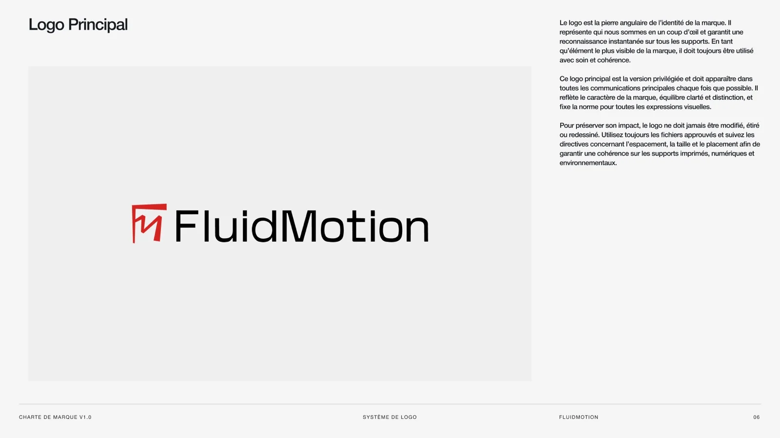 Le logo principal FluidMotion