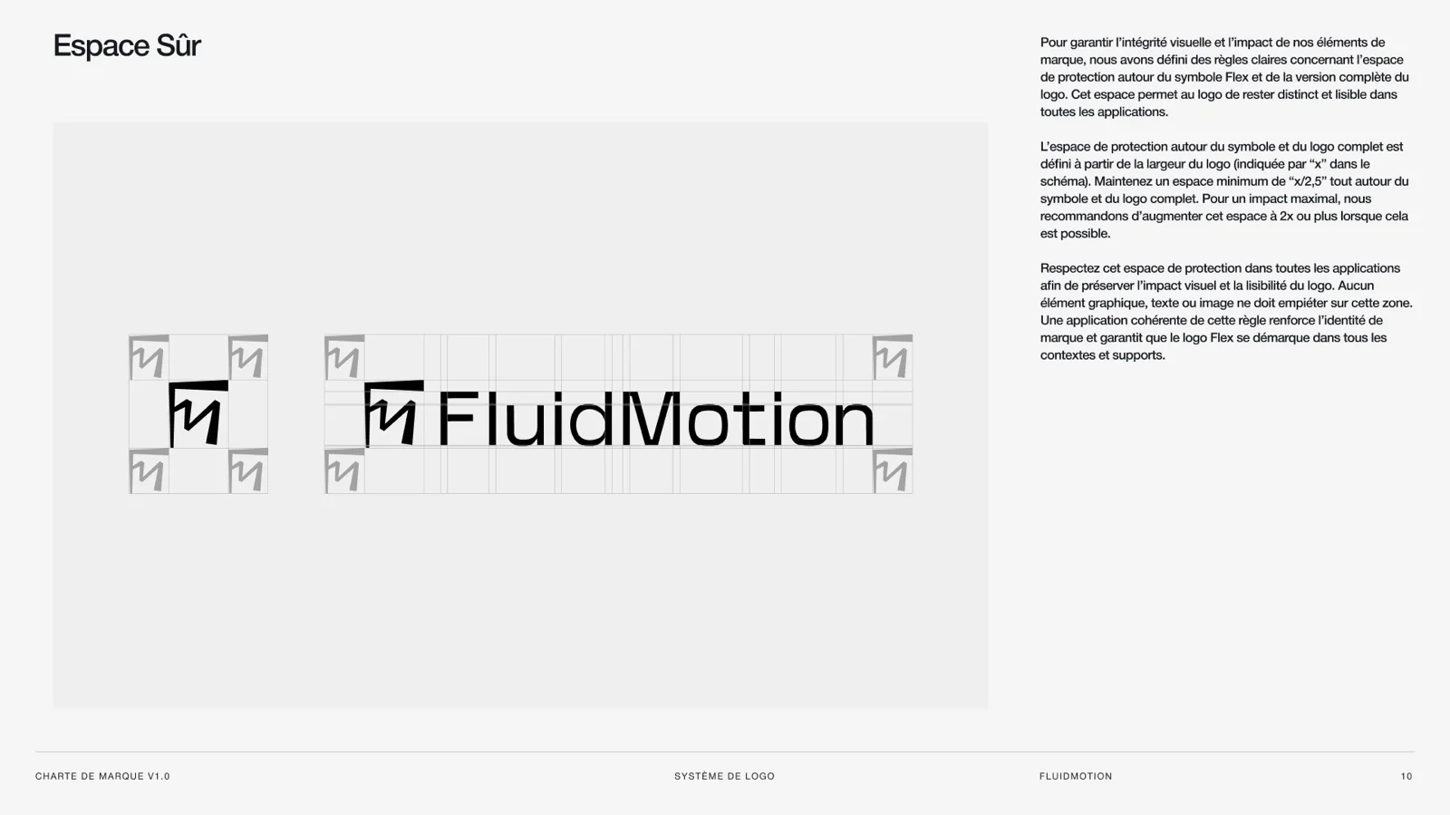 L'espace autour du logo FluidMotion