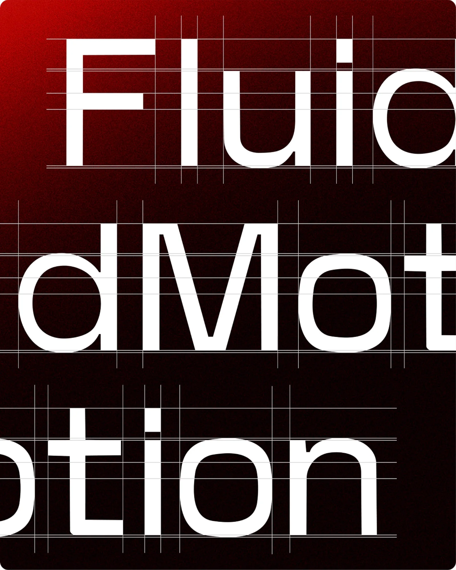 Les lettres de FluidMotion en très grand