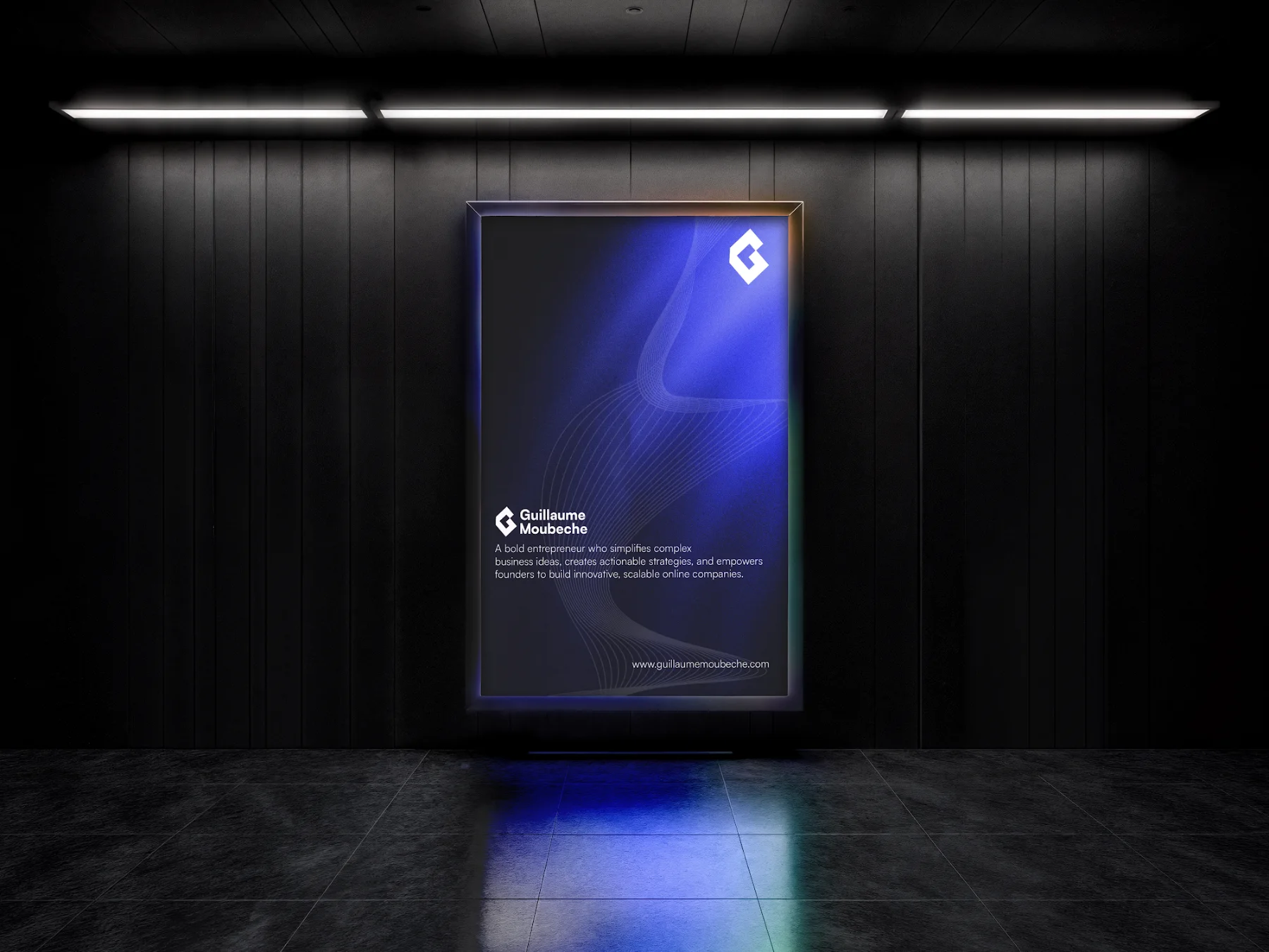 Une affiche dans une galerie