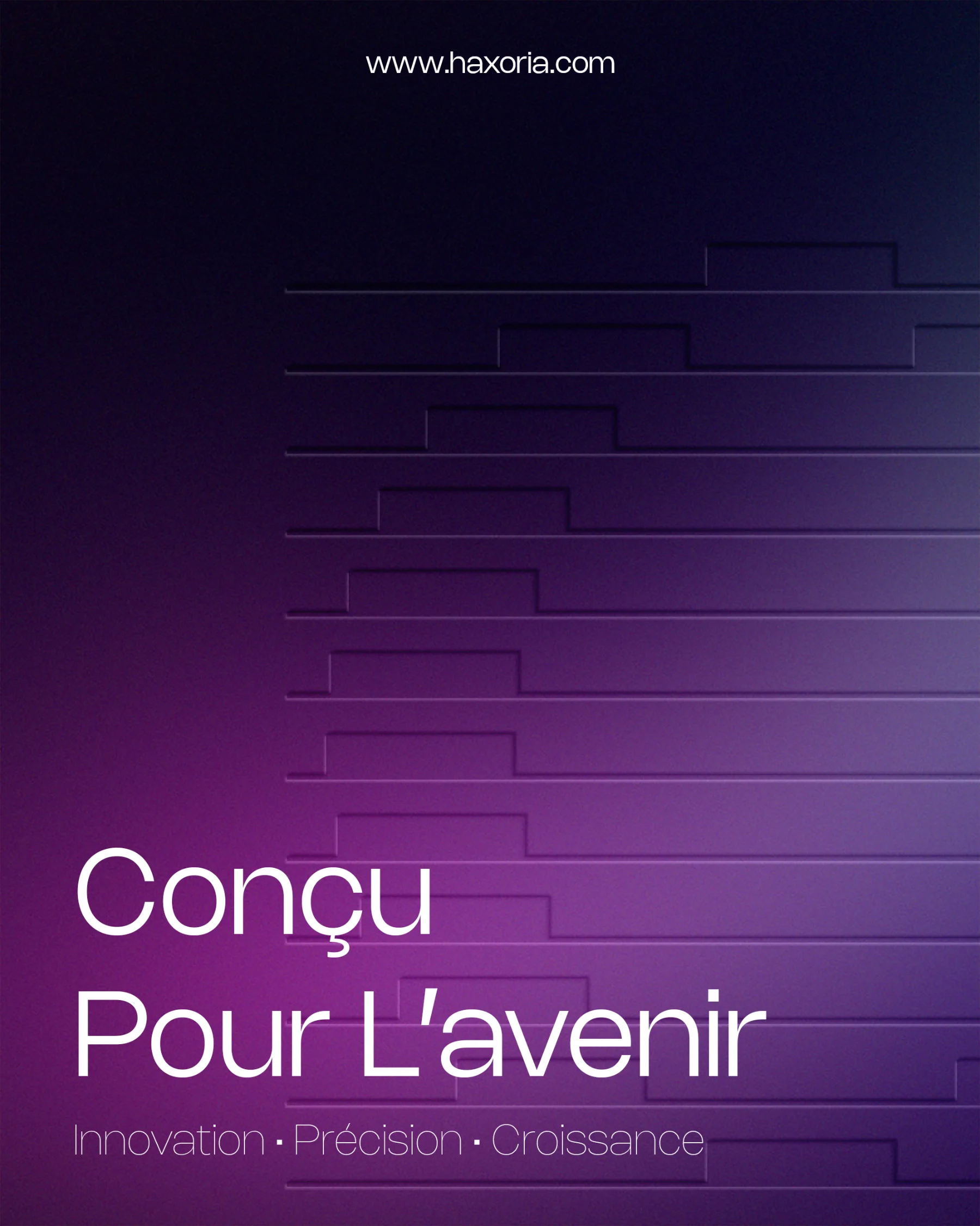 Une affiche « Conçu pour l'avenir »