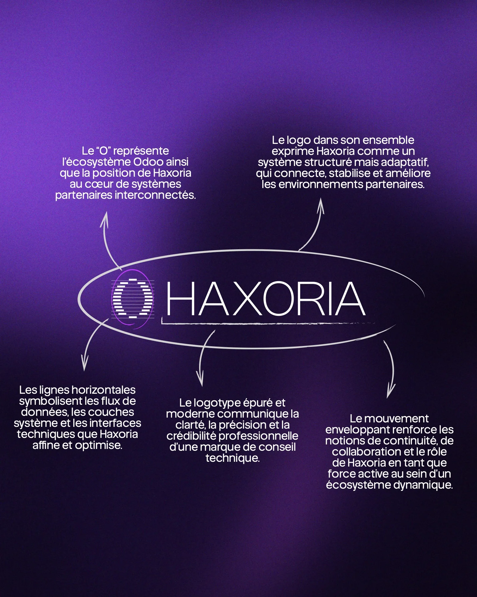 Le logo Haxoria et ce que dit chacune de ses parties