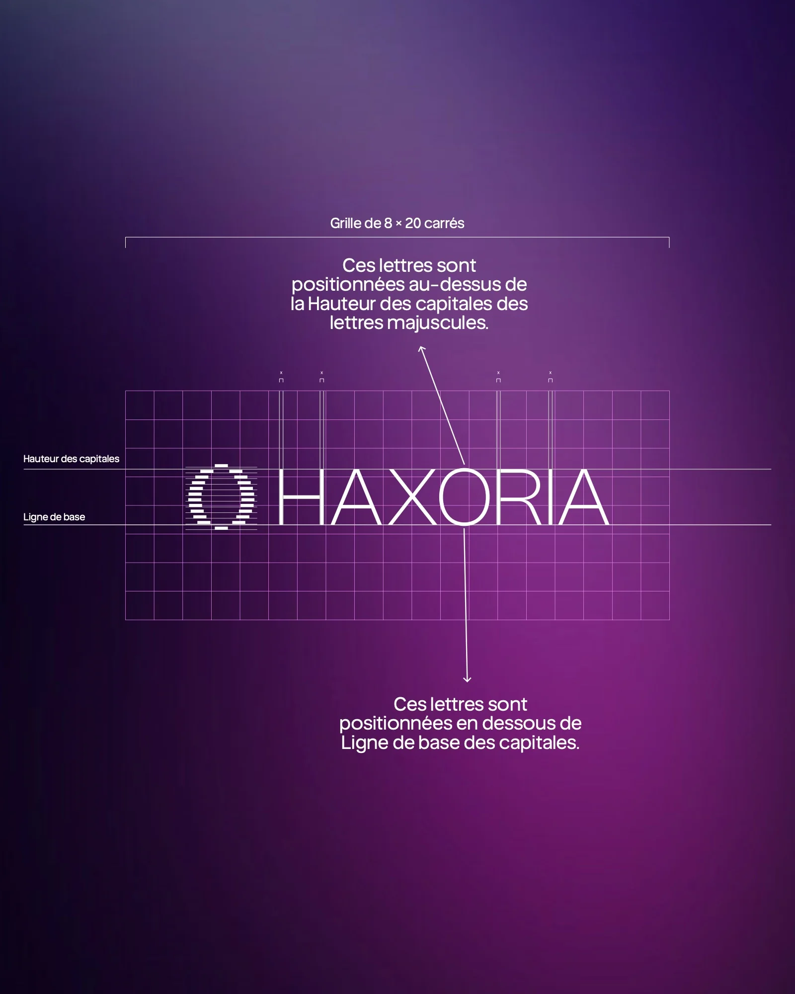 Le logo Haxoria sur sa grille