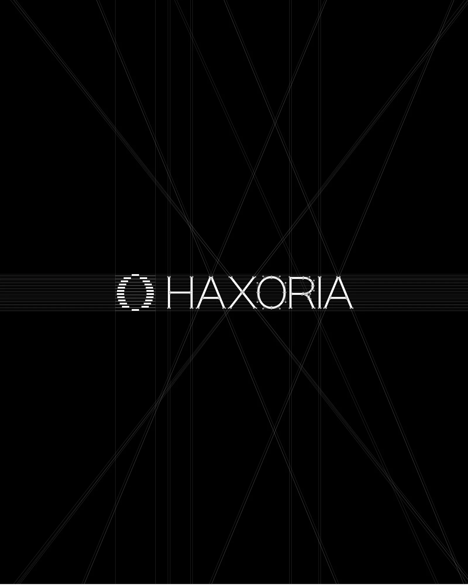 Le logo Haxoria sur ses lignes de construction