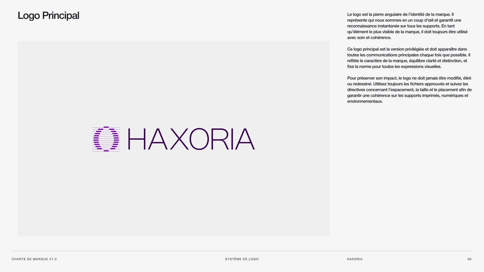 Le logo principal Haxoria