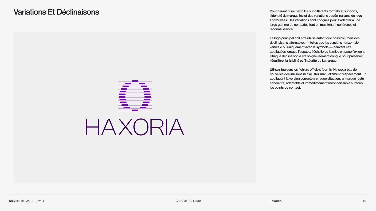 Le logo Haxoria empilé