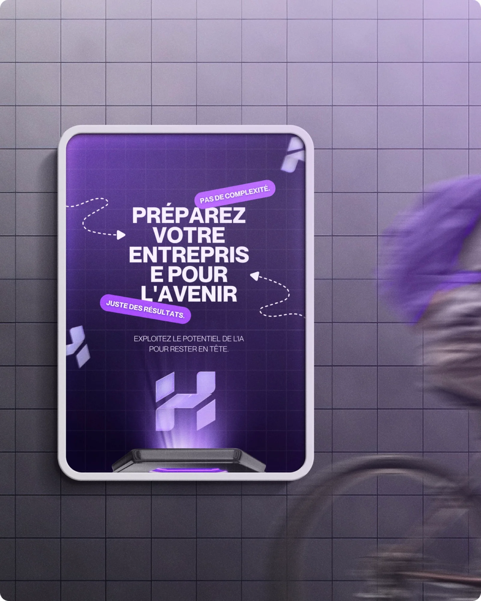 Une affiche « Préparez votre entreprise pour l'avenir »