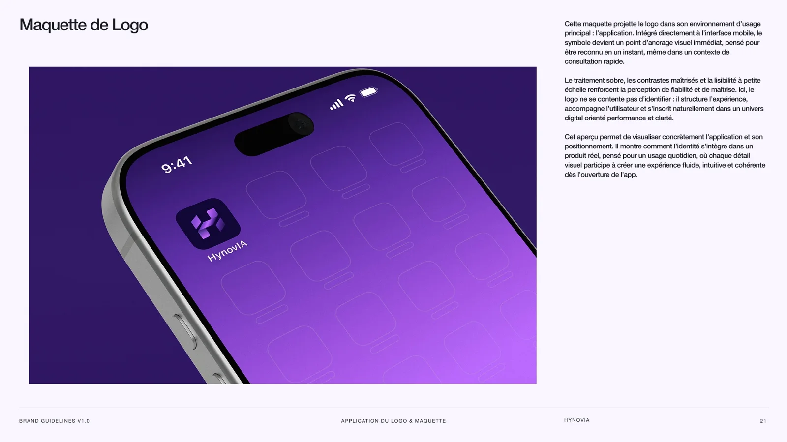 Le logo HynovIA sur un téléphone