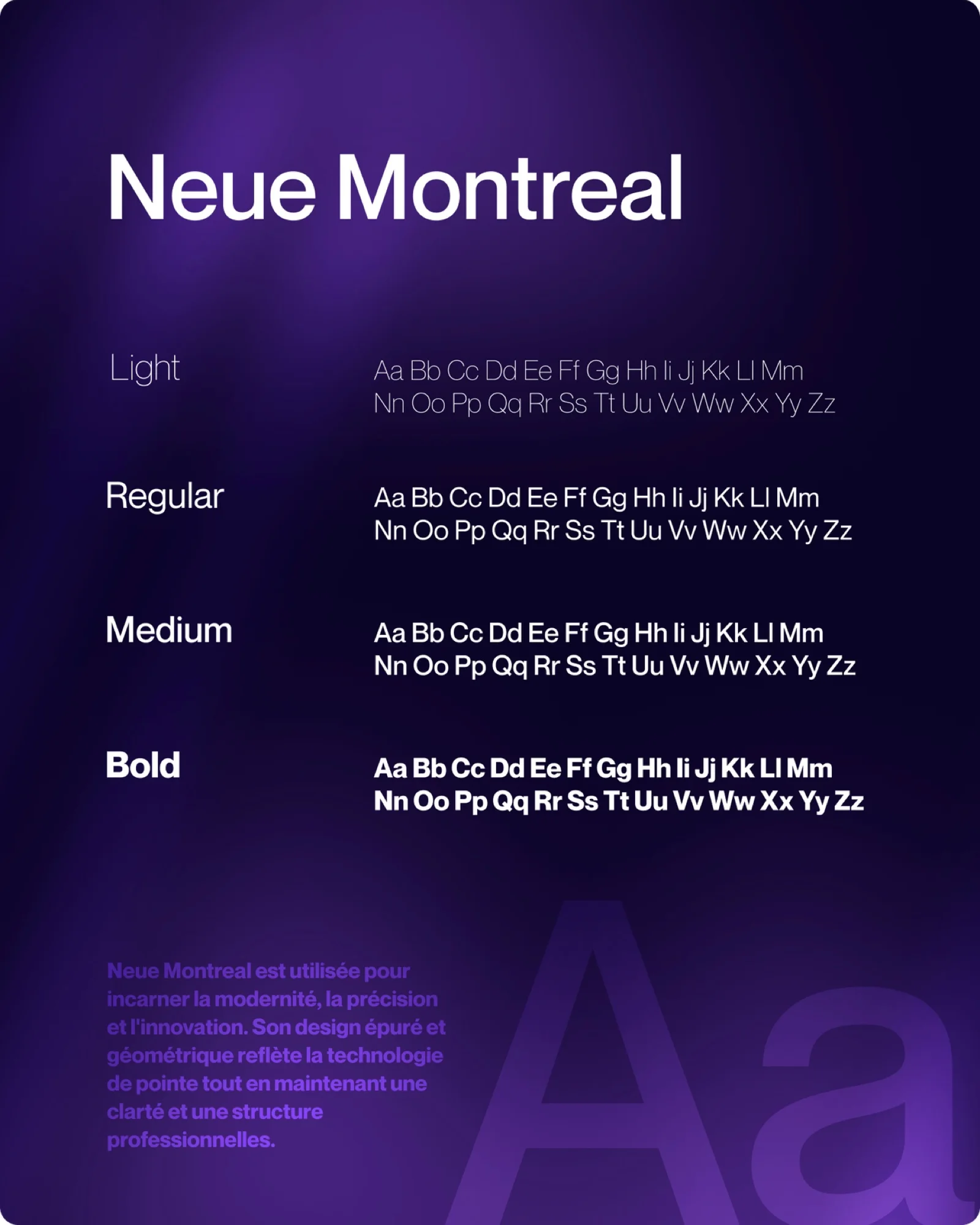 La typographie Neue Montreal