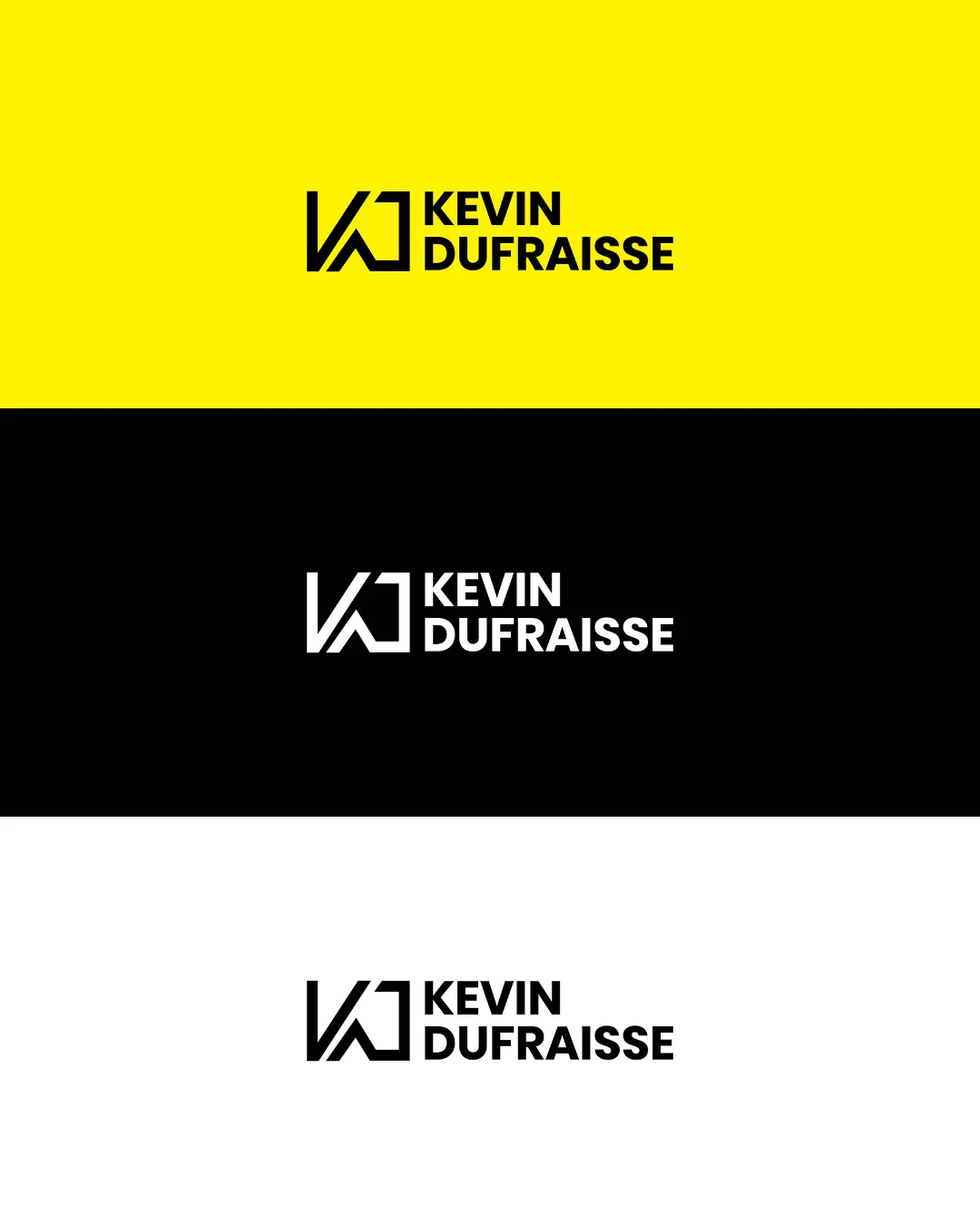 Le logo en jaune, noir et blanc