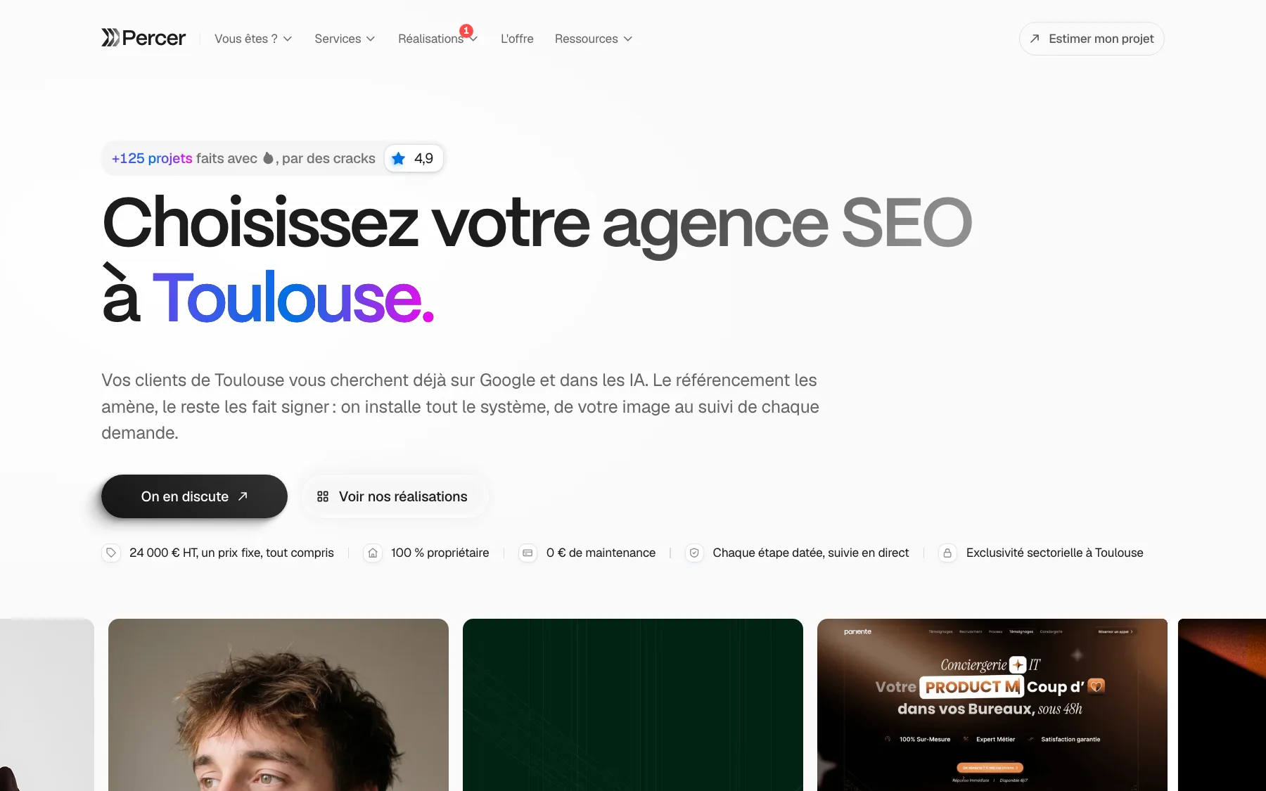 La page agence de Toulouse
