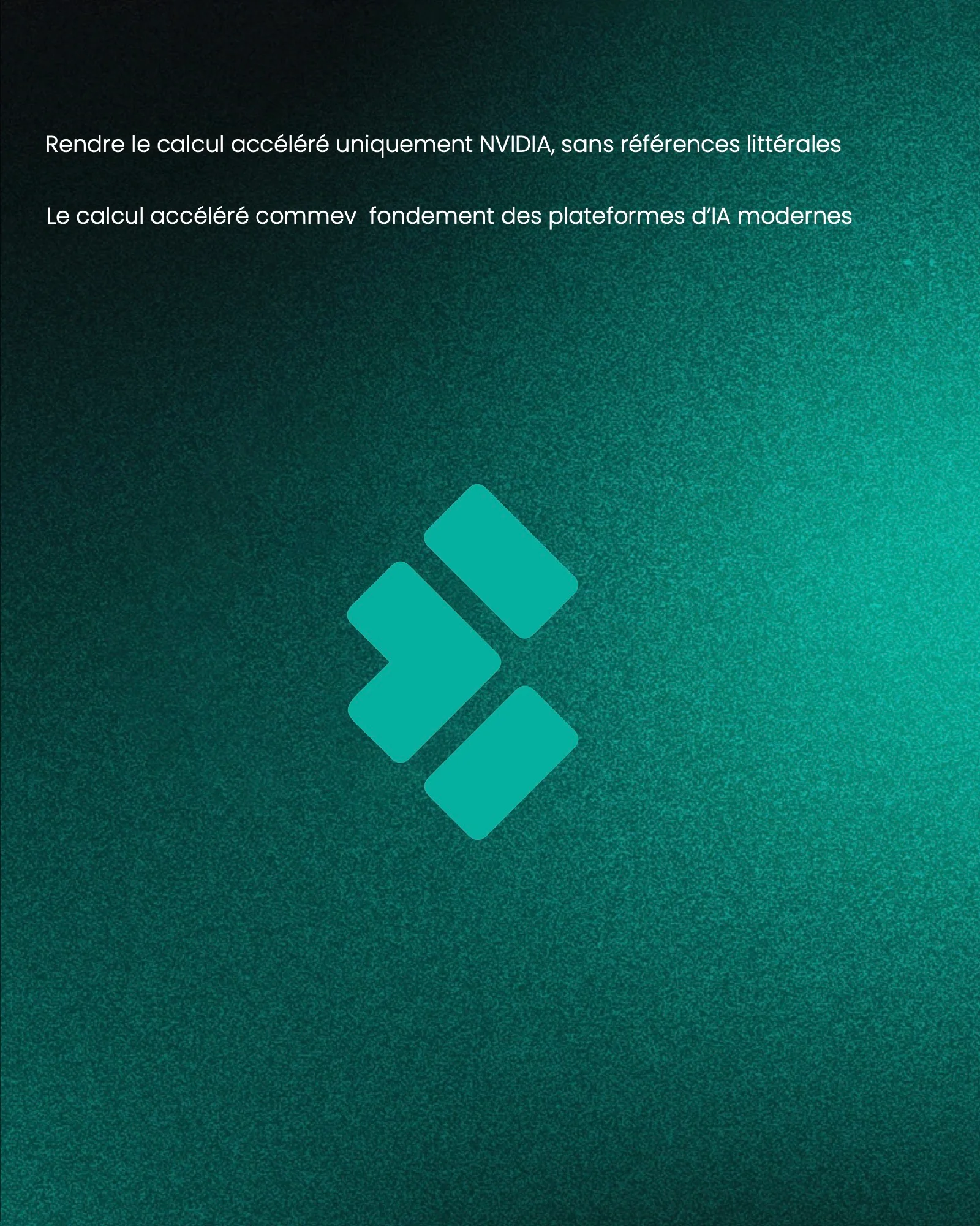 Le symbole Nvidia sur un dégradé vert