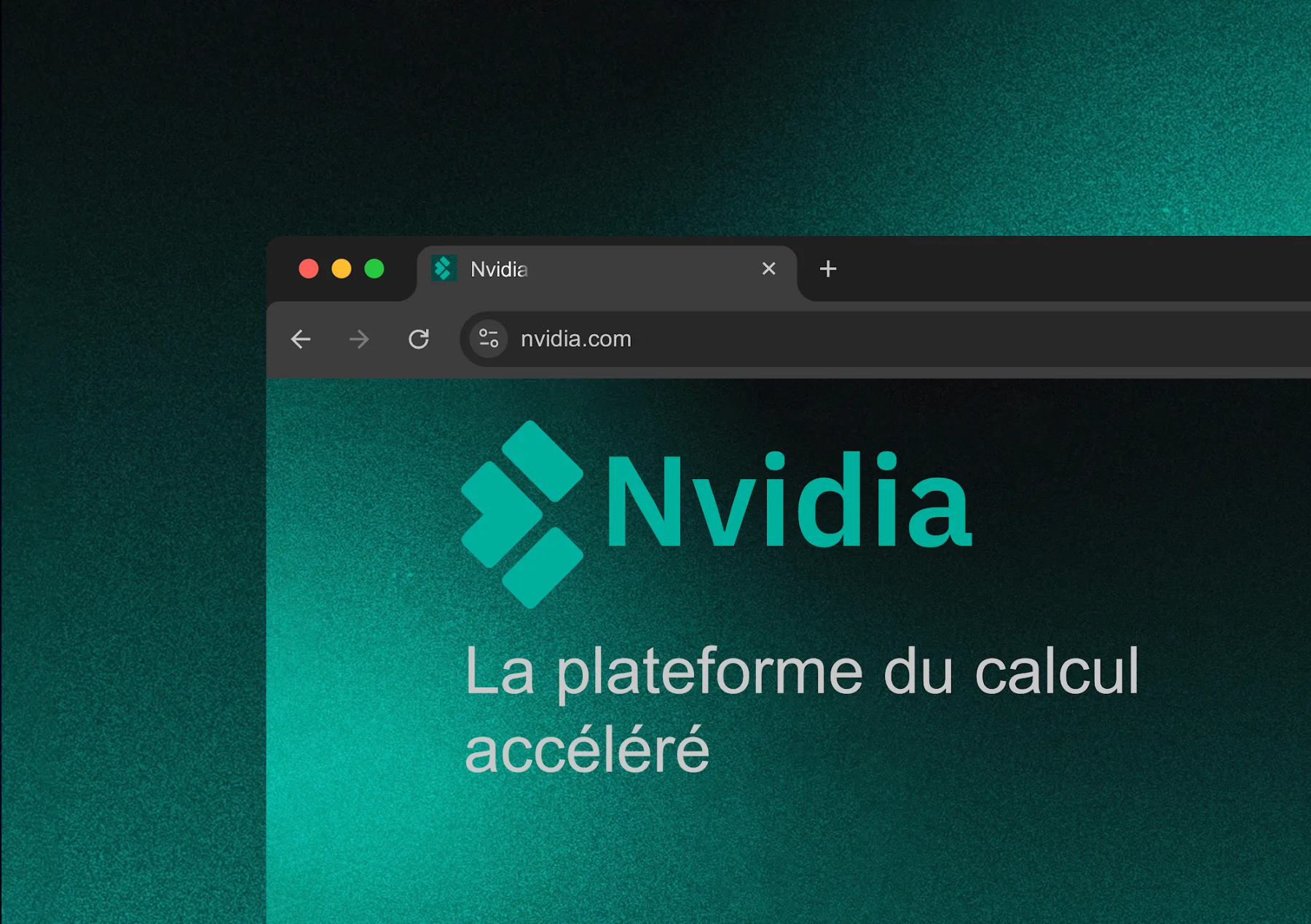 Le logo Nvidia dans l'onglet d'un navigateur