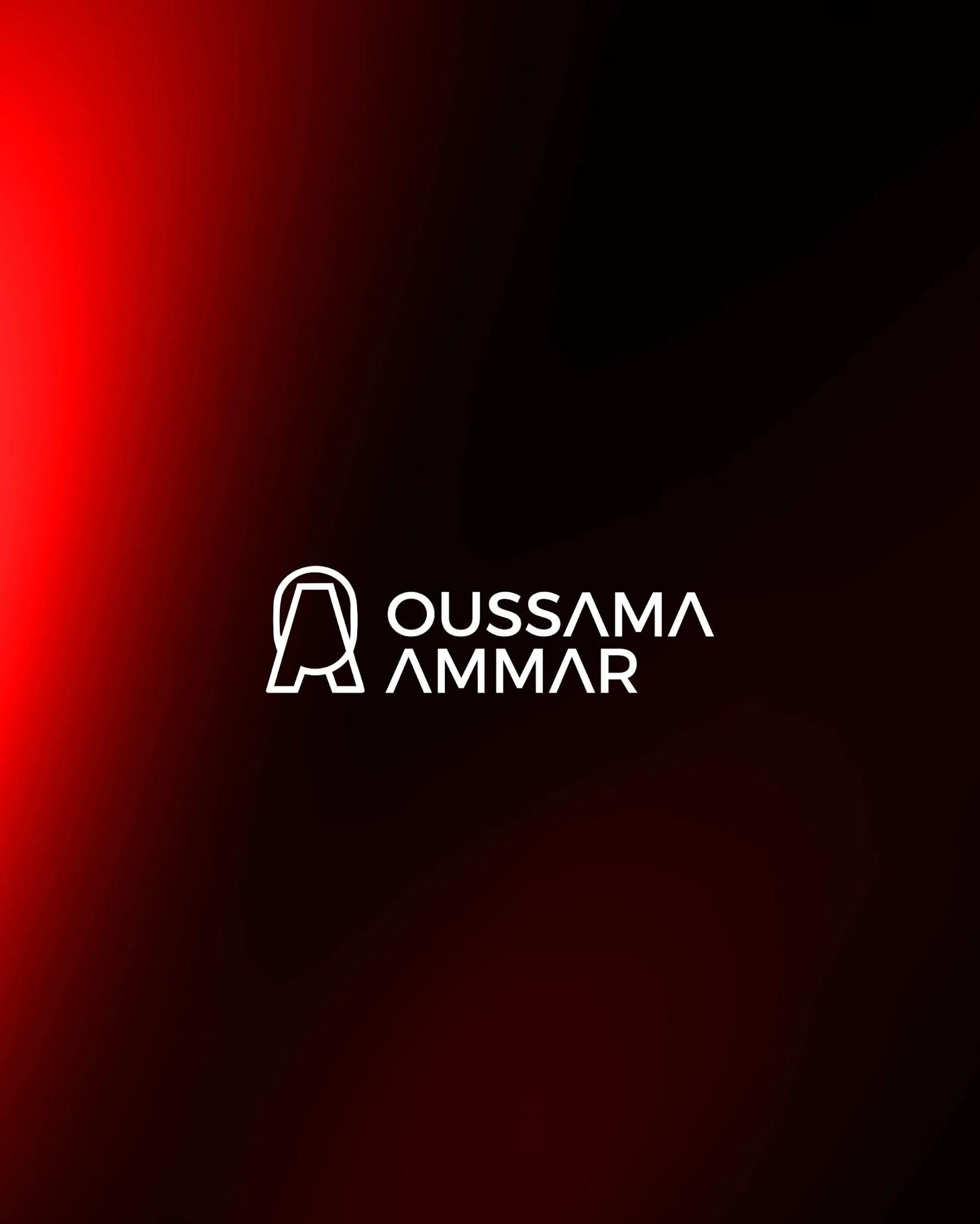 Le logo sur un dégradé rouge
