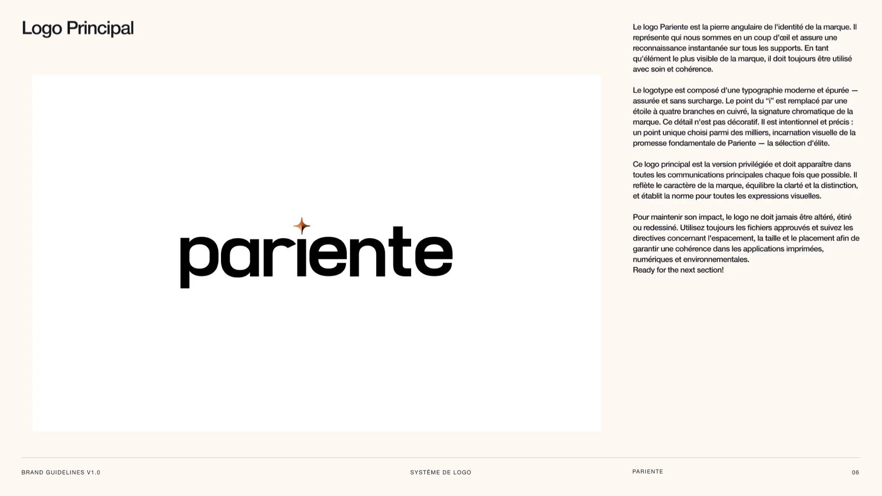 Le logo principal Pariente