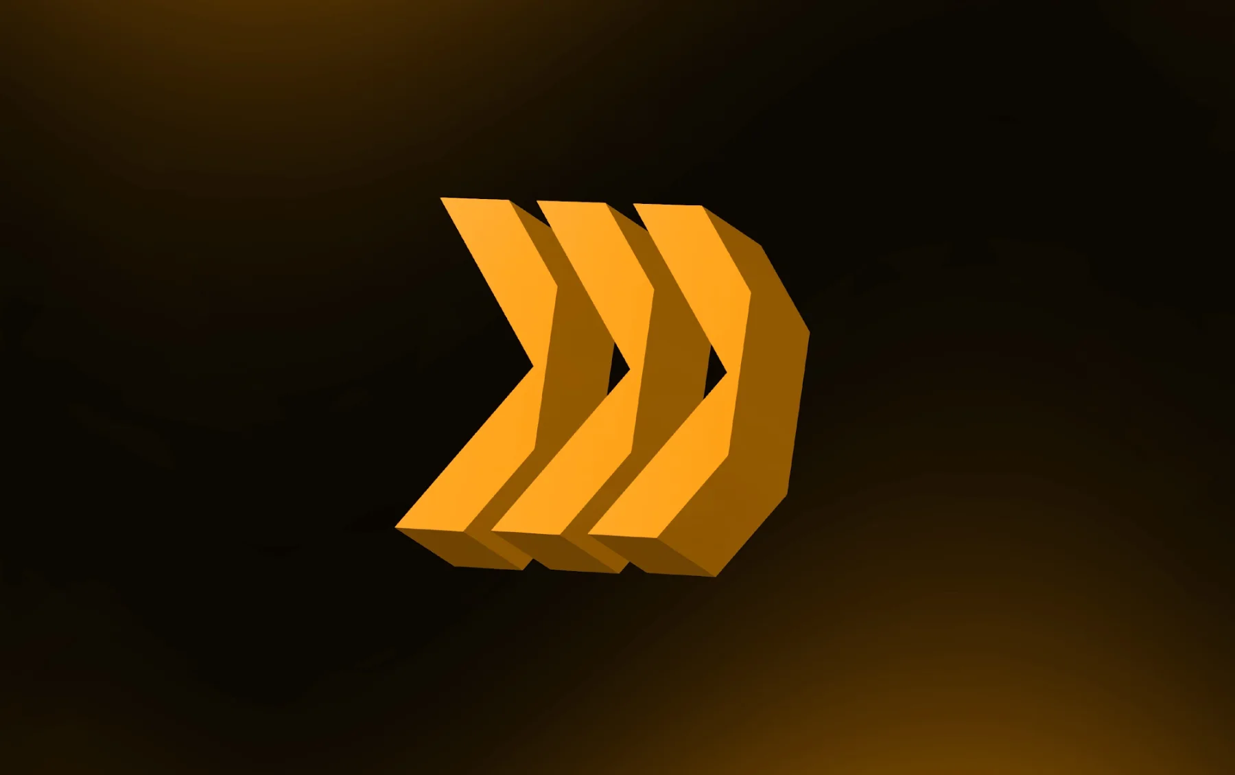 Les chevrons en volume sur fond noir