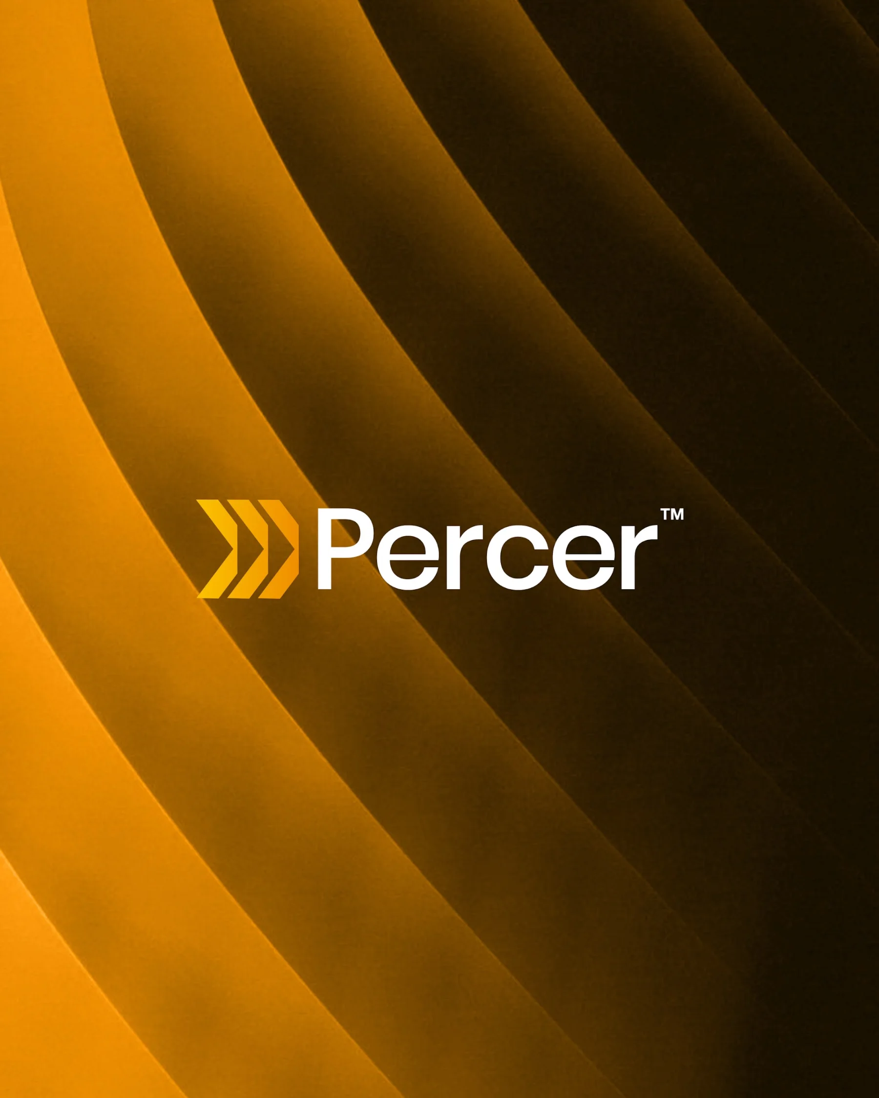 Le logo Percer v1, or sur noir