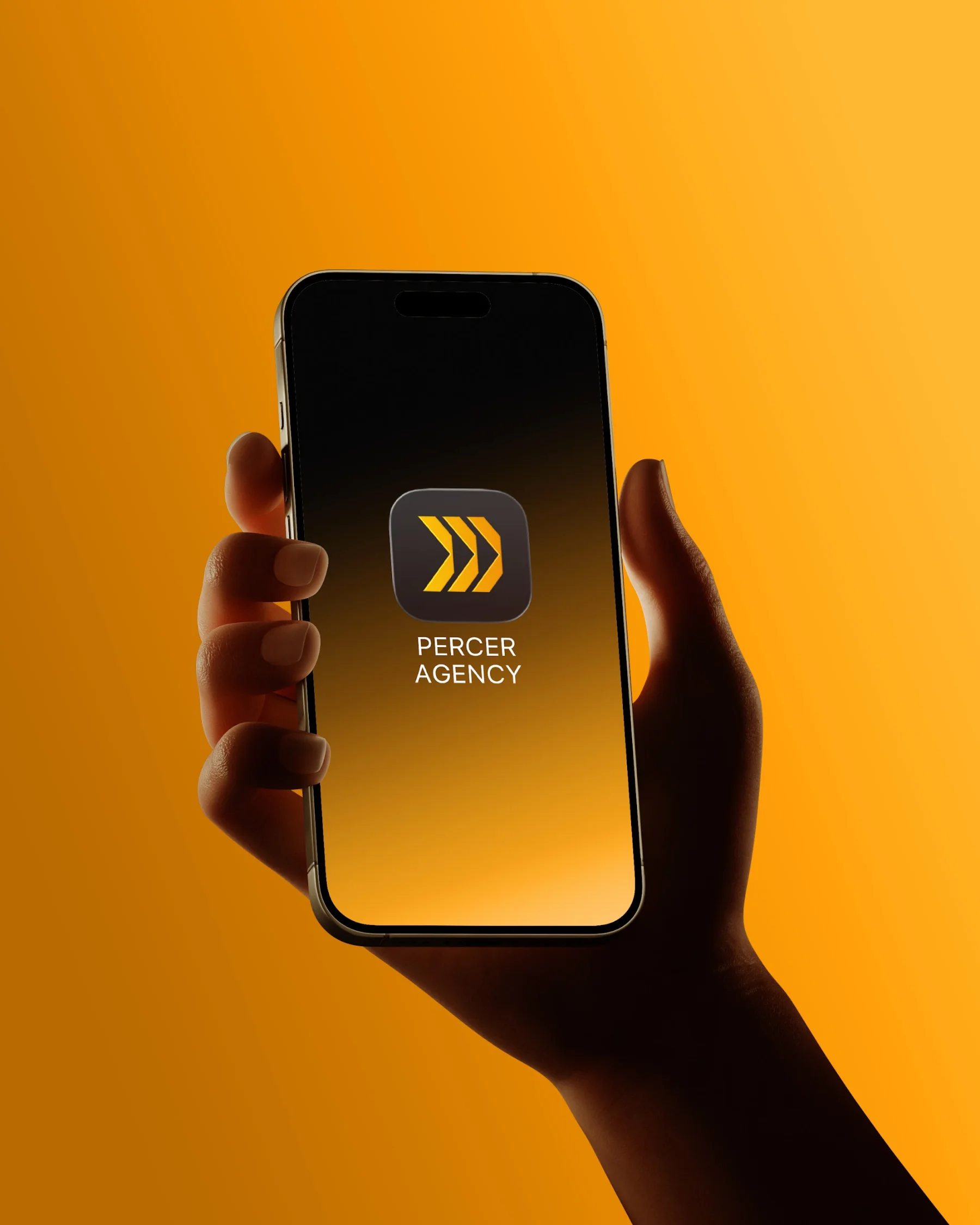 Le symbole sur un téléphone tenu en main
