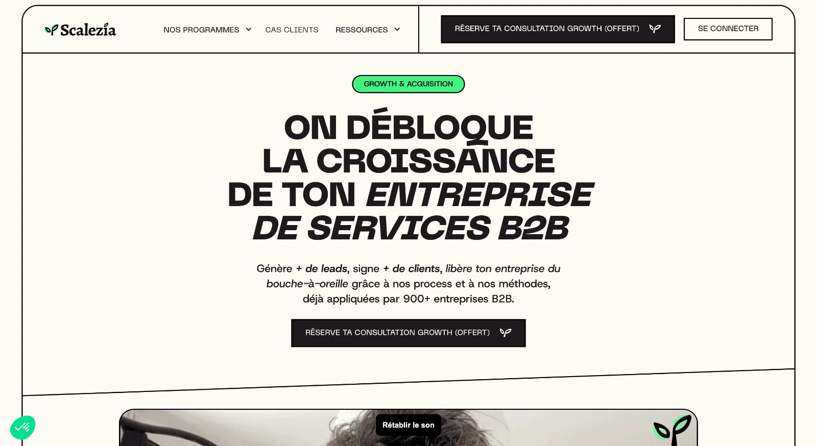 Ancien site Scalezia, avant refonte par Percer