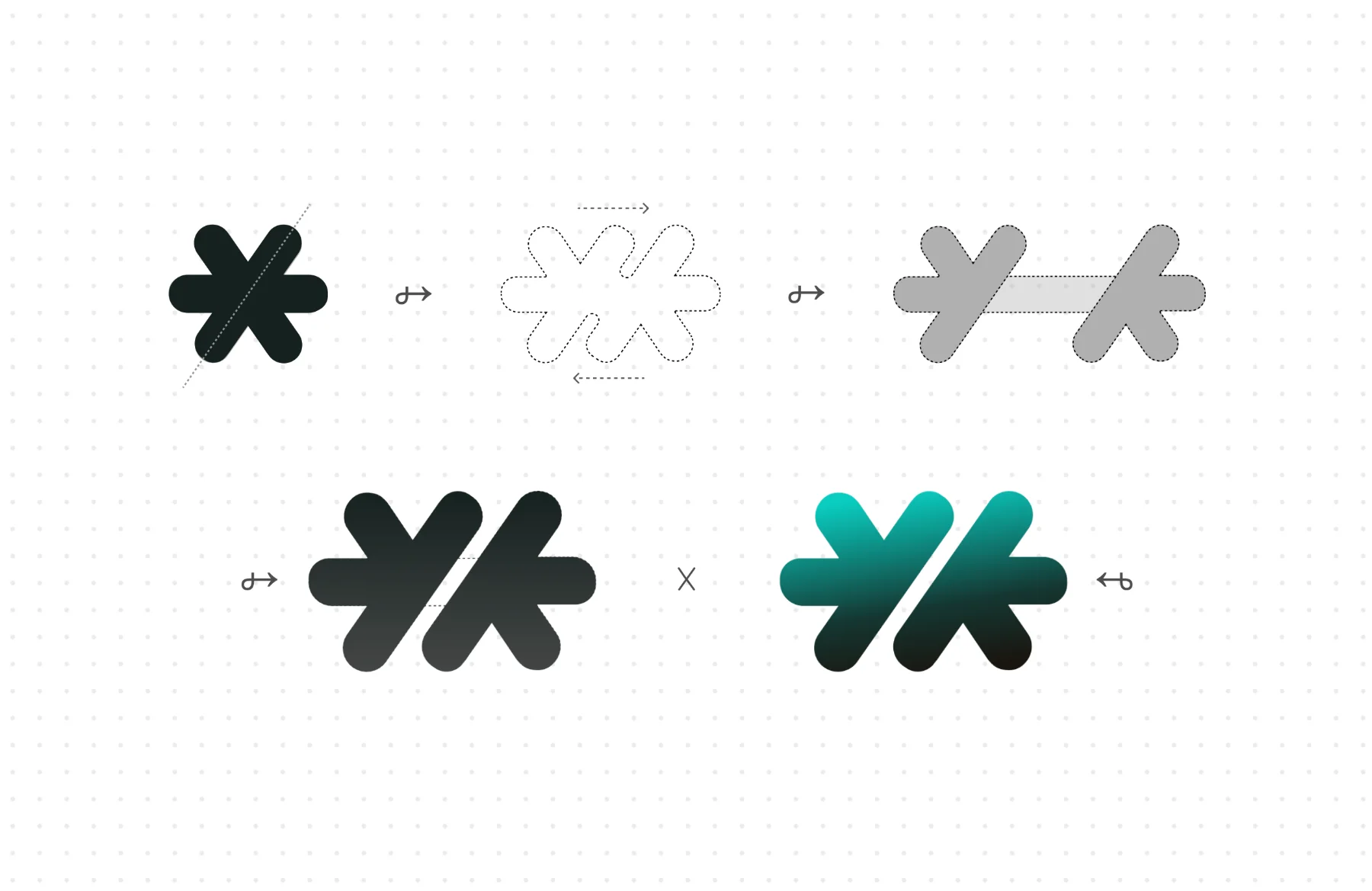 Les étapes du symbole, du croquis à la version finale