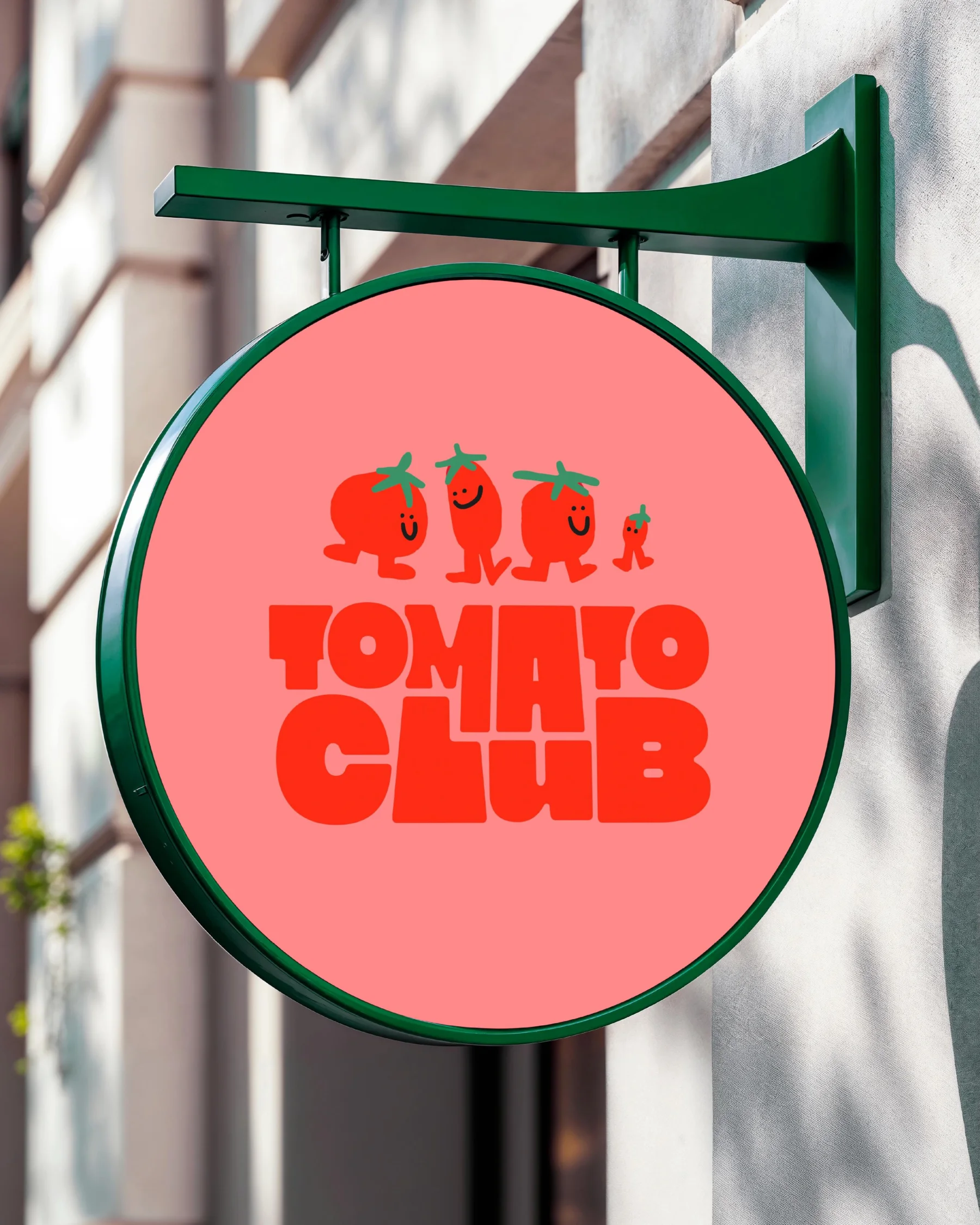L'enseigne ronde Tomato Club